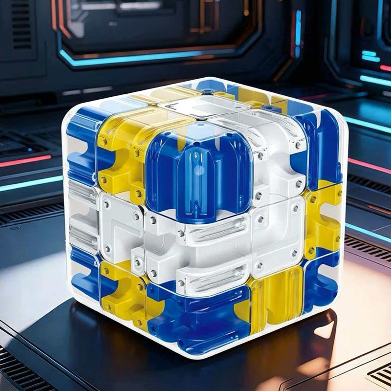 Brain Teaser Cube - ลูกบาศก์เขาวงกต 3 มิติ แบบหมุนได้ ของเล่นเสริมพัฒนาการทางตรรกะ ฝึกสมอง