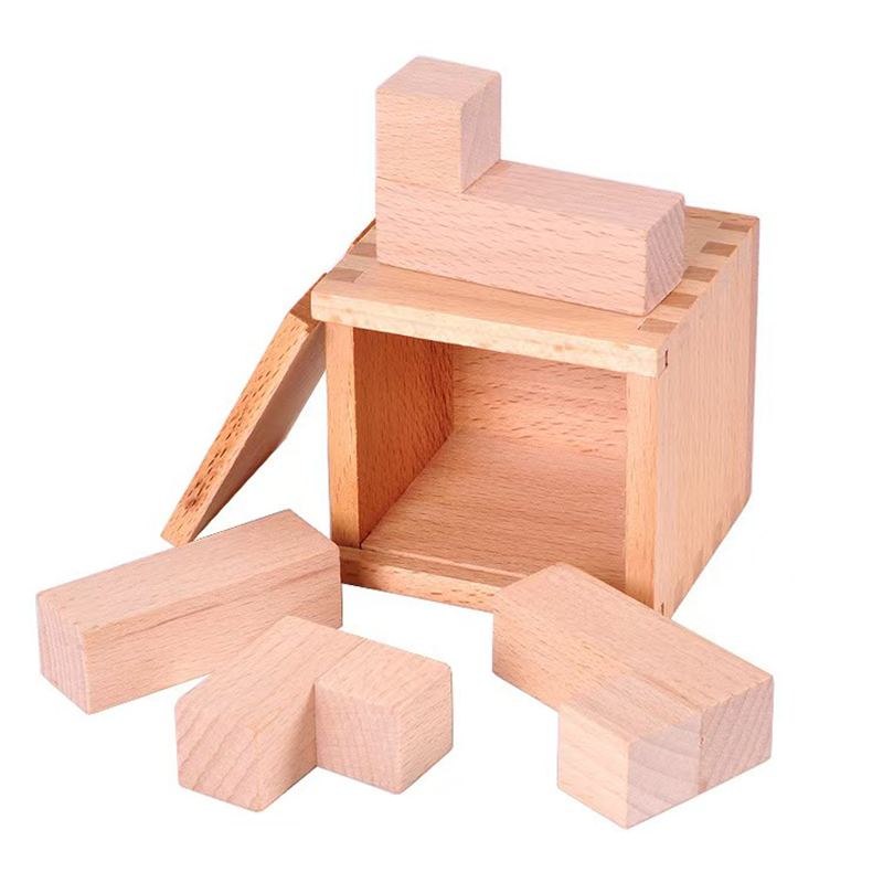 Brain Teaser Cube - กล่องปริศนาไม้ Magic IQ Oblique Placement of
