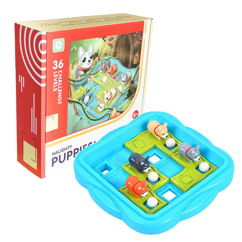 Educational Cartoon For Kids - บอร์ดเกมซนลูกสุนัขของเล่นเพื่อการศึกษา36ความท้าทายเกมตรรกะคิดการแก้ปัญหาอัจฉริยะสำหรับเด็กของขวัญ