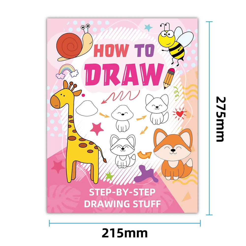 Educational Cartoon For Kids - วิธีการวาดสมุดสเก็ตช์ภาพการ์ตูนสัตว์สําหรับเด็ก Doodles & Coloring Early Learning
