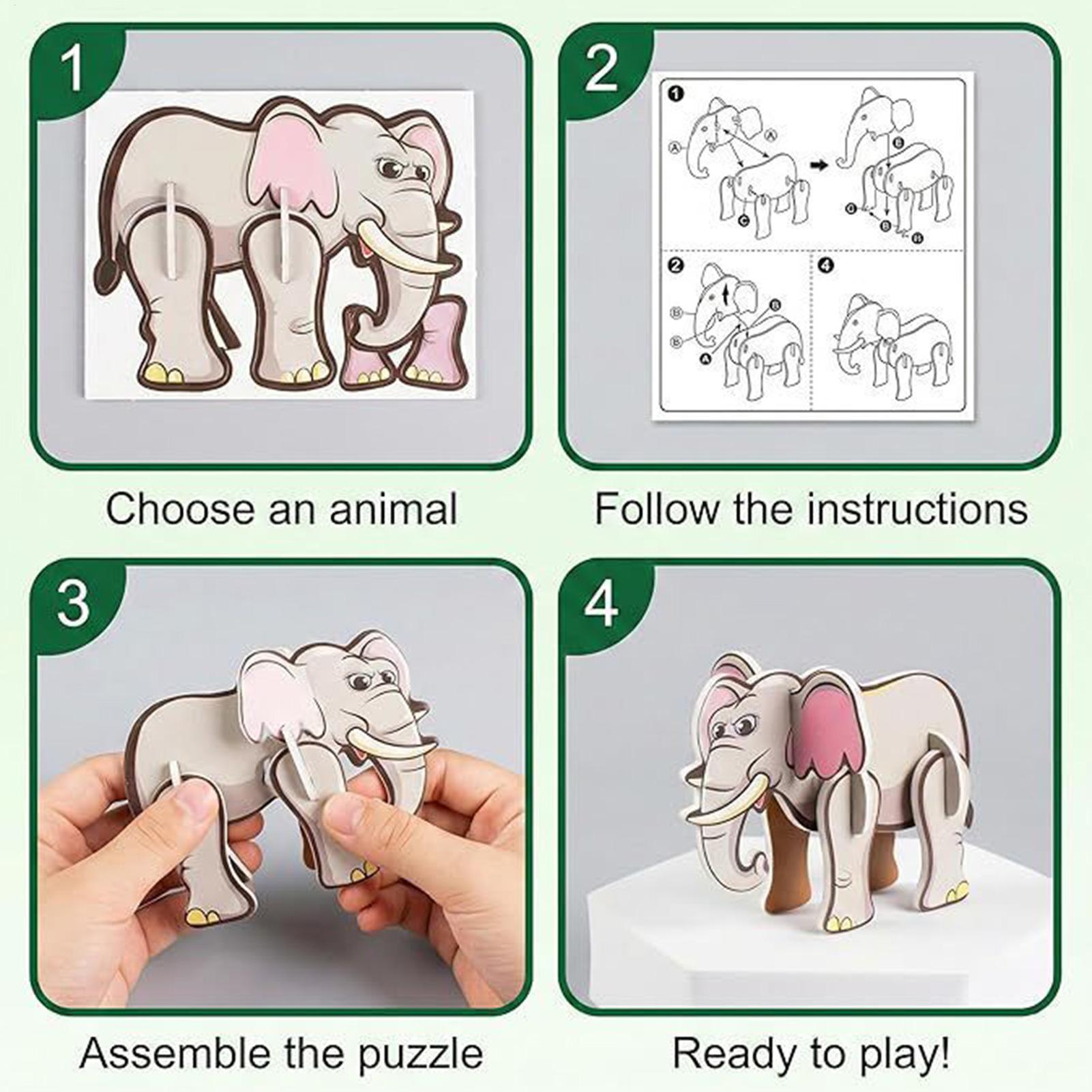 Educational Cartoon For Kids - ปริศนาการ์ตูน 3 มิติสำหรับเด็ก 7 รูปแบบ 3D