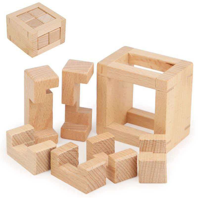 Brain Teaser Cube - เกมไขปริศนาไม้ YueYu II ของเล่นฝึกสมองสำหรับผู้ใหญ่และเด็ก ลูกบาศก์ลูบัน ของขวัญเสริมสร้างไอคิวและการเรียนรู้ที่ไม่เหมือนใคร