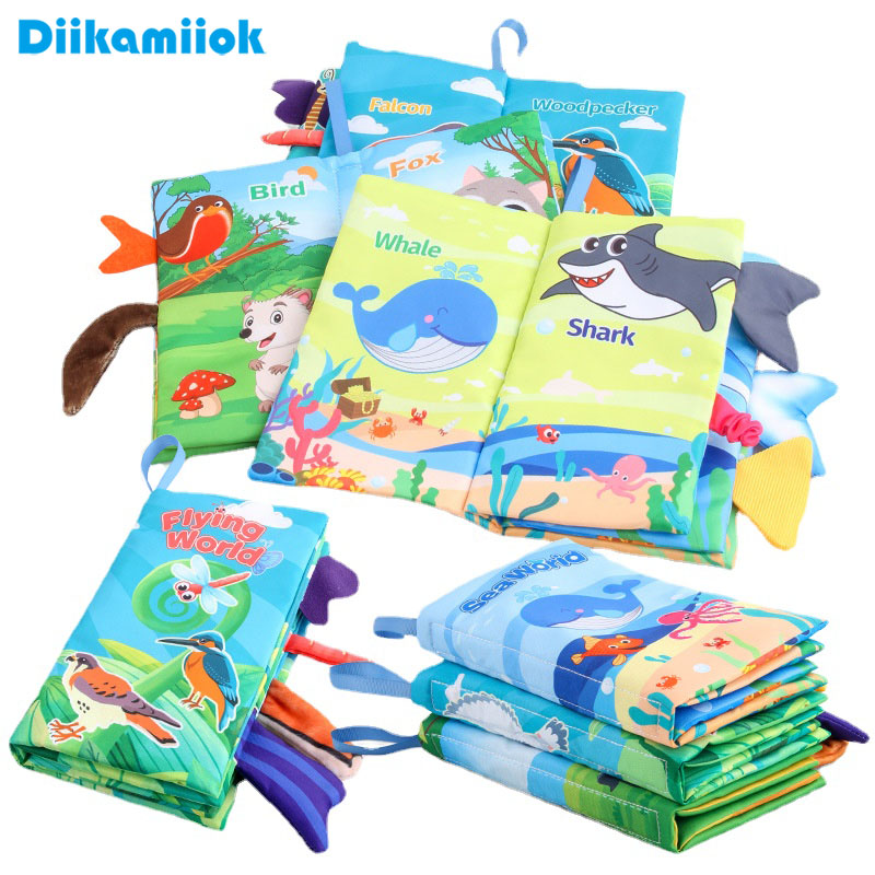 Educational Cartoon For Kids - เด็กใหม่หนังสือภาพและการได้ยินการฝึกอบรมของเล่นเพื่อการศึกษาเด็กการ์ตูนสัตว์หางหนังสือสําหรับเด็กวัยหัดเดิน 12-72 เดือน
