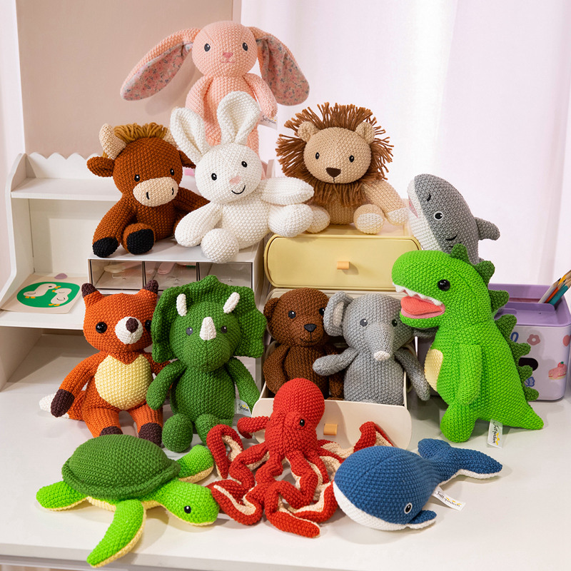 Kids Education Movies - ตุ๊กตาถักนิตติ้งน่ารัก หมี กระต่าย ช้าง สุนัขจิ้งจอก ไดโนเสาร์