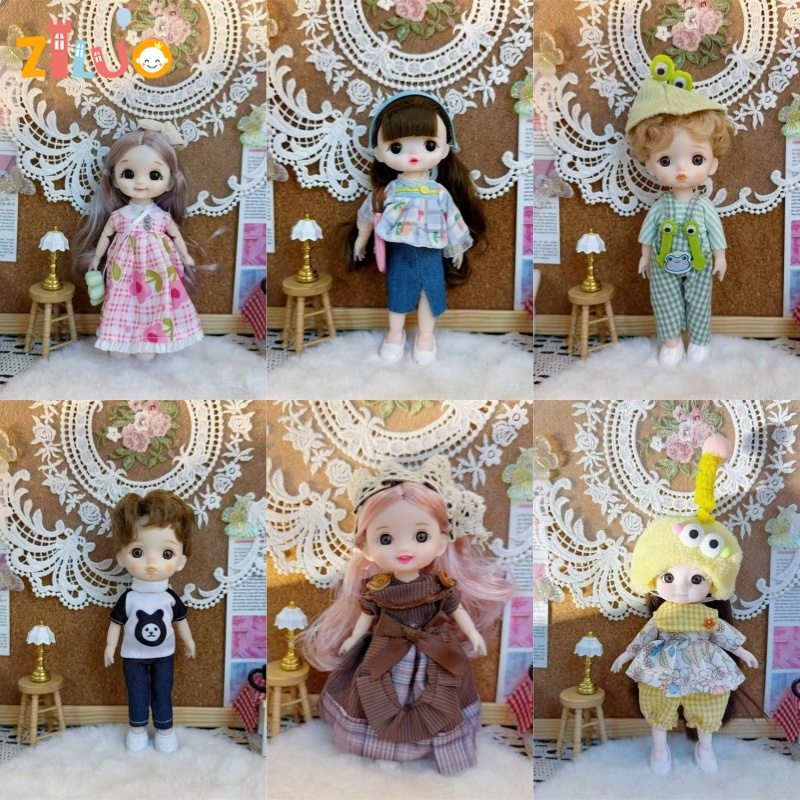 Educational Cartoon For Kids - 16ซม.ตุ๊กตาBJD 1/8ตุ๊กตาแฟชั่นกระโปรงลายของเล่นตุ๊กตาเด็กแต่งตัวกระโปรงน่ารักตุ๊กตาOutสําหรับเด็กของขวัญวันเกิด