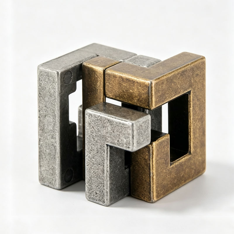 Brain Teaser Cube - เมจิกไอคิว แคสต์คอยล์ ปริศนาฝึกสมองโลหะท้าทายสำหรับผู้ใหญ่และเด็ก ของเล่นฝึกสมองเพื่อการเรียนรู้และพัฒนาทักษะการแก้ปัญหา