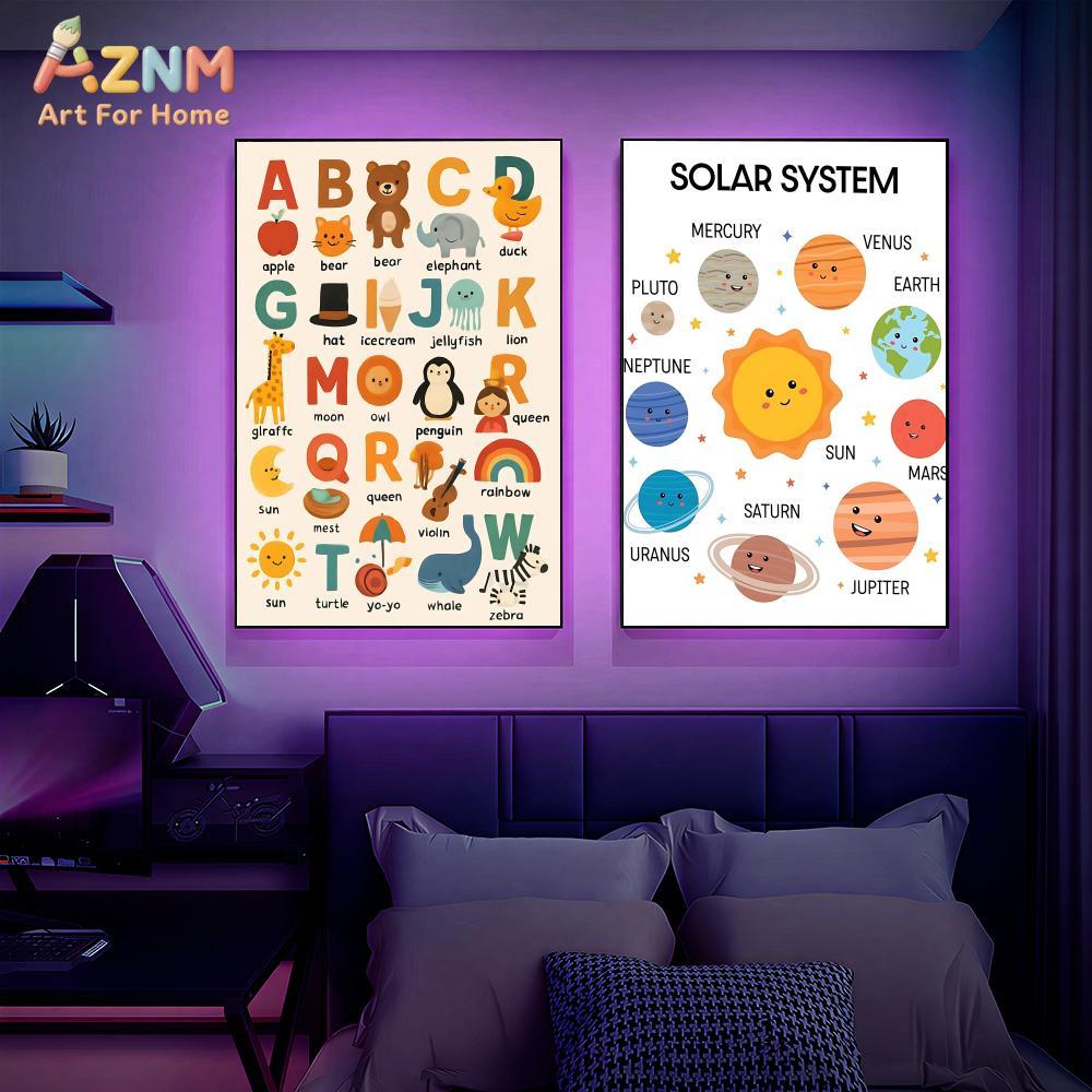 AZNM ภาพพิมพ์ศิลปะบนผืนผ้าใบเพ - Kids No Education บทวิจารณ์และราคา